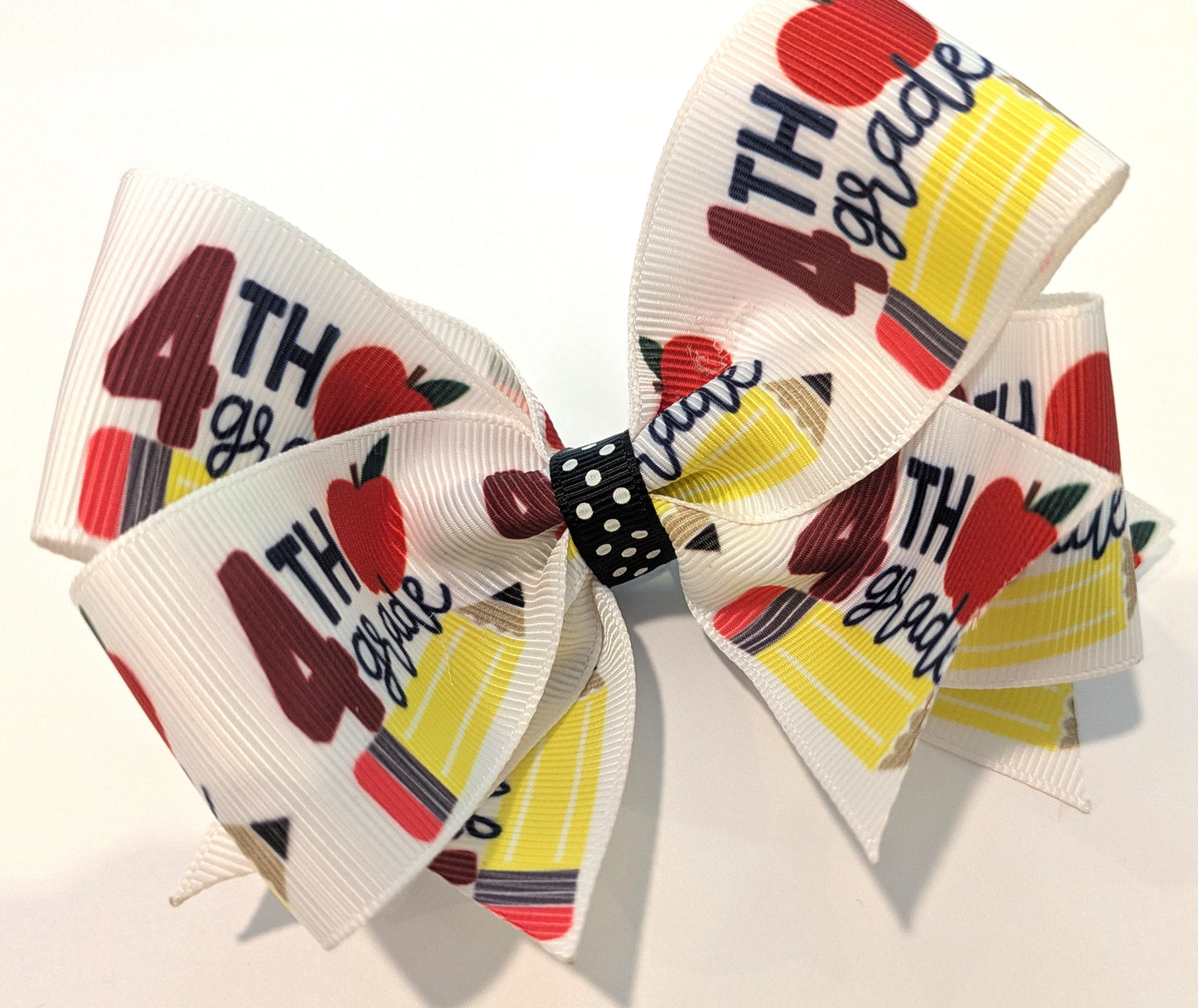 Fourth Grade Handmade Boutique Hairbow Back to School Stacker Bow