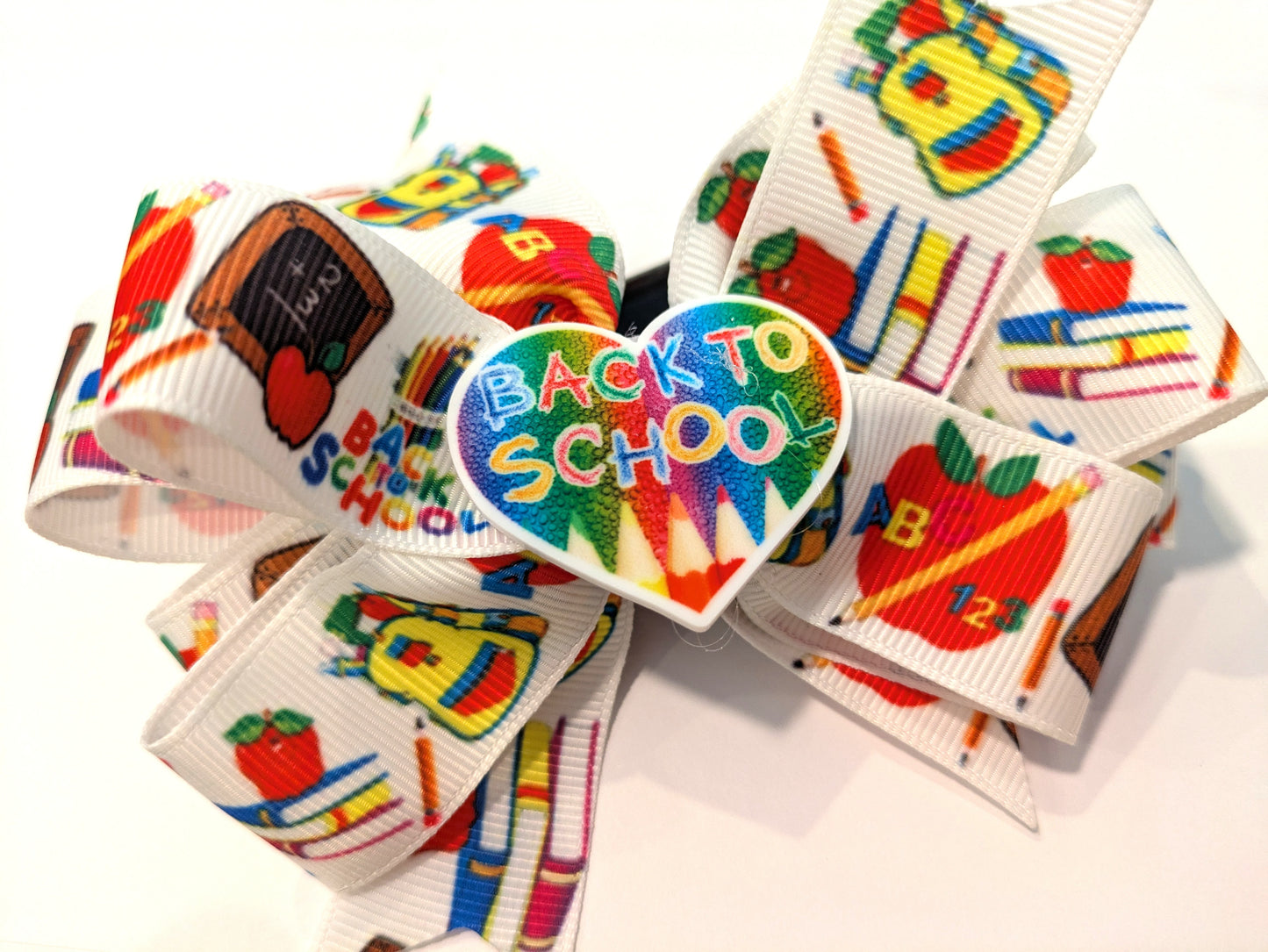 Back To School Handmade Boutique Stacker Bow