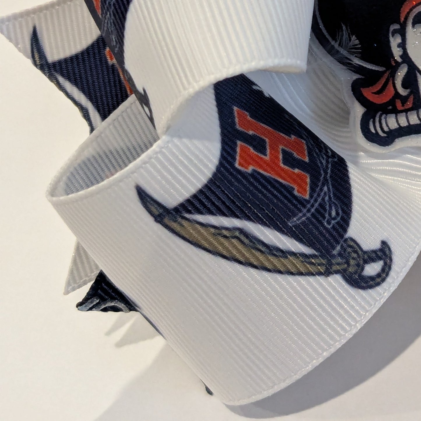 E) Habersham Raiders Stacked Boutique Hairbow Custom Handmade Bow