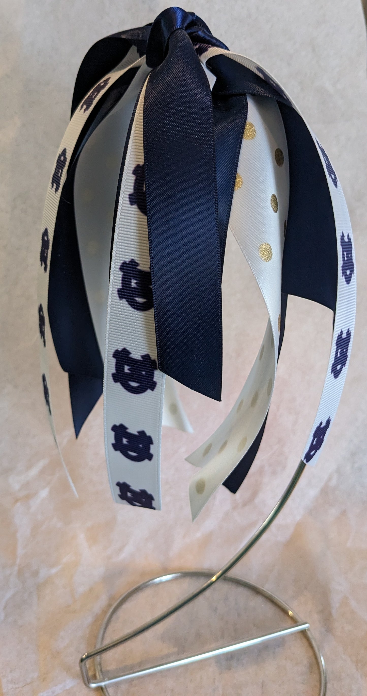 D) White County Warriors Spirit Boutique Hairbow or Ponytail Streamer Cheer Bow