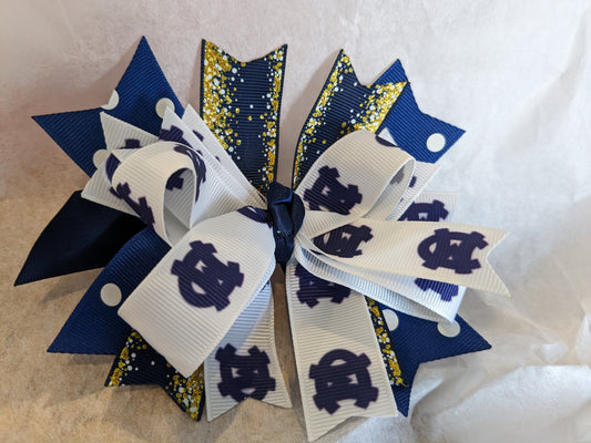 D) White County Warriors Spirit Boutique Hairbow or Ponytail Streamer Cheer Bow