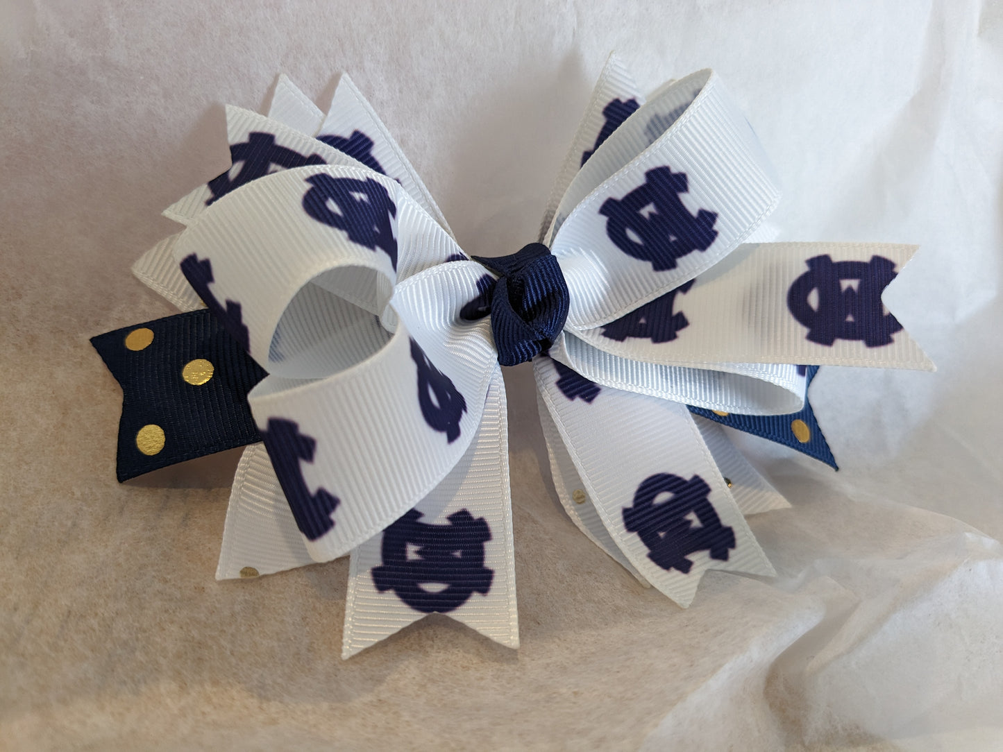D) White County Warriors Spirit Boutique Hairbow or Ponytail Streamer Cheer Bow